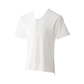 [綿100%]シニア メンズ 肌着 乾燥機可能 ホックシャツ[M L]日本製 紳士用肌着 下着 紳士 シニアメンズ 下着 介護下着 高齢者向け 肌着 介護向け 前開き 肌着 メンズ 男性用 M〜Lサイズ 前あき 肌着 プレゼント 入院 入所