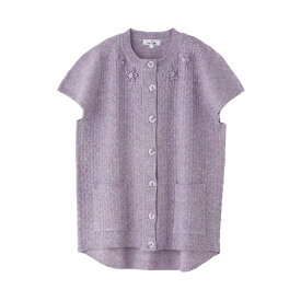 乾燥機対応 シニア レディース 秋冬 あったか毛混斜め釦ホールニットベスト M-L LLサイズ 婦人服 大きいサイズ トップス 乾燥機 シニアファッション 80代 婦人服 女性服 介護 服 介護 乾燥機 服 介護服 前開き レディース 婦人 プレゼント 入院 入所 クリスマス