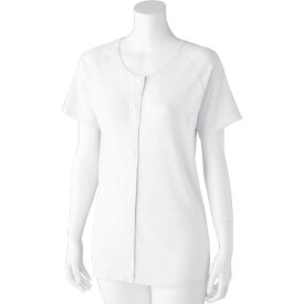 【楽天1位】【綿100%】2枚組 シニア レディース 3分袖ホックシャツ 婦人用 3分袖 肌着 半袖 レディース 綿100% 綿 前開き 着脱がラク M L LL 3L 4Lサイズ 婦人肌着 高齢者 シニア 婦人 前あき 肌着 レディース プレゼント 入院 入所 介護