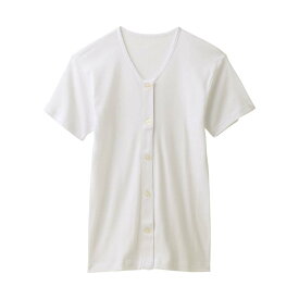 【綿100%】シニア レディース 2枚組 3分袖大きめボタンシャツ 婦人用 S-LLサイズ 3分袖 肌着 半袖 インナー 前開き 丈長め 女性 下着 レディース 綿100% 綿100 綿 コットン 前開き 着脱がラク S M L LL 前開き肌着 ボタン 婦人肌着 高齢者 プレゼント 入院 入所