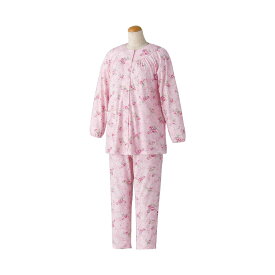 【楽天1位】着脱らくらく ワンタッチパジャマ 婦人用 S M L LL 3L 4Lサイズ パジャマ 上下セット レディース ウエストゴム 調節可能 手口ゴム入り 部屋着 レディース パジャマ 通年 大きいサイズ プレゼント 入院 入所 介護 シニア