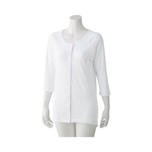 【綿100%】着るだけで血行促進効果 2枚組 IFMC.7分袖ホックシャツ 7分袖肌着 シニア レディース ホックシャツ 前あき シニア 肌着 綿100% 婦人下着 高齢者 肌着 前開き 肌着 婦人 IFMC 血行促進効