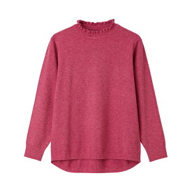 乾燥機対応 もちもちニットセーター(婦人) [M-L LL] 乾燥機対応OK シニア レディース ファッション 高齢者 婦人服 長袖 トップス シニアファッション 秋物 冬物 秋冬 ニット大きいサイズ 無地 フリルネック メロウネック プレゼント 入院 入所 介護