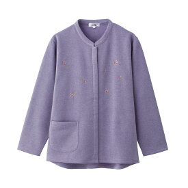 乾燥機対応 裏起毛前開きトレーナー（婦人) [M-L LL] 乾燥機対応OK シニア レディース ファッション 高齢者 婦人服 長袖 トップス シニアファッション 秋物 冬物 秋冬 後ろ長め 前ポケット付き プレゼント 入院 入所 介護 クリスマス