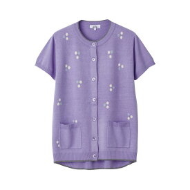 乾燥機対応 もちもちニット斜め釦ホールベスト（婦人） [M-L LL] 乾燥機OK シニア レディース ファッション 高齢者 婦人服 トップス シニアファッション 秋物 冬物 秋冬 大きめボタン 後ろ身頃長め プレゼント 入院 入所 介護 クリスマス