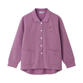 乾燥機対応 裏起毛スナップ釦ポロカーディ（婦人） [S M-L LL 3L] 乾燥機OK シニア レディース ファッション 高齢者 婦人服 トップス シニアファッション 秋物 冬物 秋冬 スナップボタン 後ろ身頃長め プレゼント 入院 入所 介護