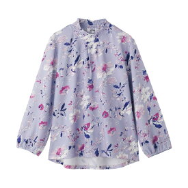乾燥機対応 シャーリングTシャツ [M-L LL] 長袖Tシャツ 婦人服 シニア レディース トップス 春夏 シニアファッション 80代 レディース 春夏 花柄Tシャツ M-Lサイズ シニア トップス カットソー 婦人 シニア レディース プレゼント 入院 入所 介護