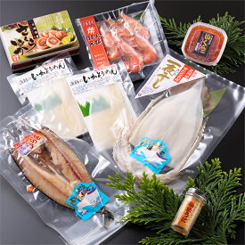 旭丸船長おすすめセット　北海道産鮭いくら醤油漬・あまうに・いかそうめん・いか一夜干し