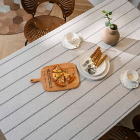 テーブルクロス 北欧風 縞柄 シンプル ベージュ 送料無料 綿混 テーブルカバー 食卓カバー おしゃれ 北欧 家庭用 業務用 正方形 長方形 大きい 小さい キッチン ダイニング 高級感 シンプル