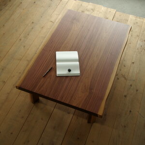 T-FLAN座卓 120×80 長方形 ウォールナット|北欧|和風|モダン|シンプル|デザイン||おしゃれ|かわいい||日本製|国産リビングテーブル||センターテーブル|ローテーブル|座卓|折脚|折足||耳付き|皮付