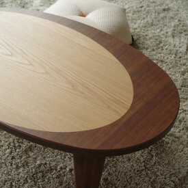 CRECENT座卓 楕円形 折れ脚 テーブル 120×80ナラ / ウォールナット|北欧|和風|モダン|シンプル|デザイン||おしゃれ|かわいい||円卓|座卓|ちゃぶ台||ローテーブル|センターテーブル||日本製|国産|