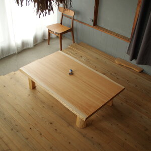 New!T-Flora座卓 120×80 長方形 カバサクラ皮付|北欧|和風|モダン|シンプル|デザイン||日本製|国産リビングテーブル||センターテーブル|ローテーブル|座卓|折脚|折足||耳付き|皮付き|一枚板風|