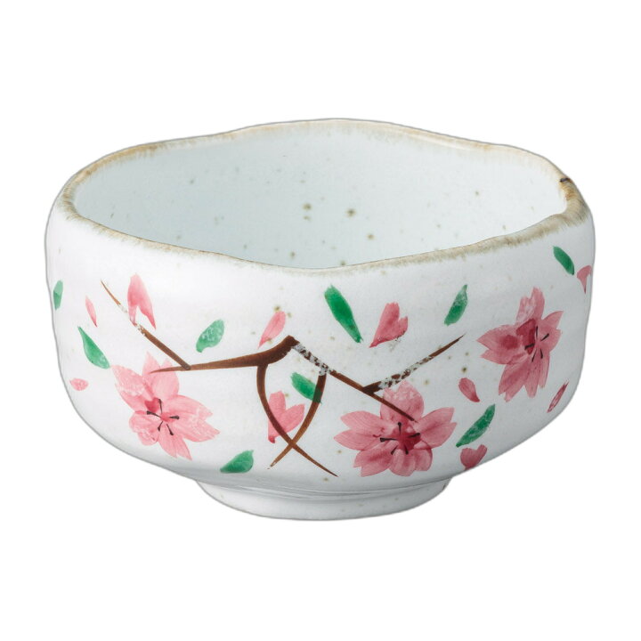 楽天市場】手描桜抹茶碗 [13.4×13.4×7.5cm・600cc] | 茶道具 茶道 裏 
