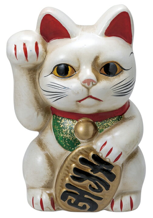 楽天市場】レトロ招き猫千万両白左 [15×10cm] | 飲食店 喫茶店 業務用 
