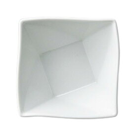 デリカウェア 白磁折紙21cm角鉢 [21.3 x 21 x 8cm] 料亭 旅館 和食器 飲食店 業務用