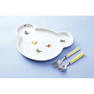 お食べ初め すこやか食器アニマル クマ型ランチ皿 【供養 お盆 お彼岸 仏具】