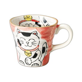 粉引ねこ 赤マグ[9x8.5cm]|マグカップ コーヒーカップ ティーカップ マグ カフェ 食器 和食器 おしゃれ ギフト プレゼント 自宅用 贈り物