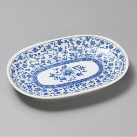 楕円皿 古伊万里唐草小判皿 [ 18.7 x 12.8 x 2.3cm ] | オーバルプレート 楕円皿 人気 おすすめ パスタ皿 フルーツ皿 食器 業務用 飲食店 カフェ うつわ 器 おしゃれ かわいい ギフト プレゼント 誕生日 贈り物 贈答品
