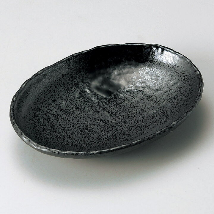 楽天市場】3個セット楕円皿 黒陶釉22cm楕円皿 [ 22 x 16.5 x 4cm 