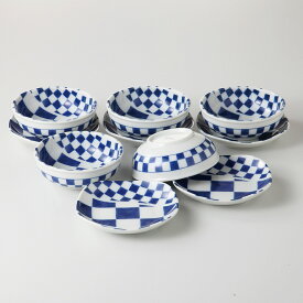 ☆ 和食器セット ☆ 元禄小粋　デザート鉢揃 [ 品：小鉢 x 5 / R10.8 x 4cm 小皿 x 5 / R11.5 x 11.5 x 2cm 箱：24.5 x 32.5 x 5.5cm ][1450g][磁器][美濃焼][化粧箱] | ギフト プレゼント おしゃれ お洒落 かわいい 贈り物 お祝い 結婚式 和食器セット