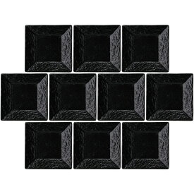 10個セット ペトラ 20cmスクエア 黒耀 [20.4×2.4cm] | 洋食器 四角 スクエアプレート 正方形 ブラック