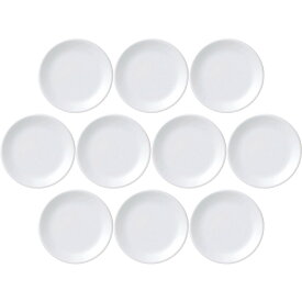 10個セット アジアン 19cm皿 [19.1×2.2cm] | 洋食器 取り皿 サイドプレート ホワイト 食洗機対応
