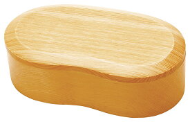 くりぬき弁当箱　ビーンズ [約18.2×10.4×H5.5cm/内高約H3.7cm] | 木製 弁当箱 ほっこり かわいい 温もり 松花堂・弁当