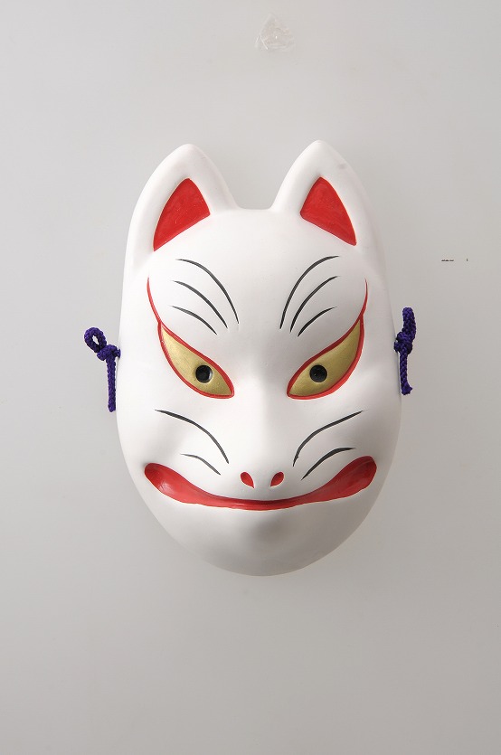 歌舞伎面　狐(陶器)