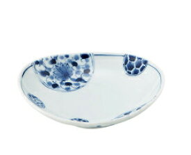 花伊万里/和柄模様の13.5cm楕円深皿/おかず皿