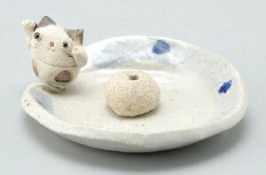 福ねこ 香皿/手づくり贈り物ギフト プレゼント プチギフト お線香立て 販売 御香 お香 香炉 アロマ 癒しグッズ 内祝い 快気祝い 引越し祝い 新築祝い
