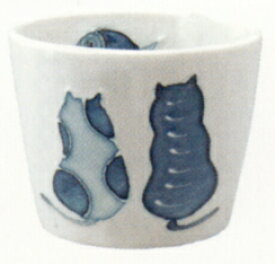 一珍ネコ湯呑（おしゃれ湯飲み/湯のみ）