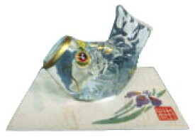 ガラス鯉のぼり青（陶器/五月人形）