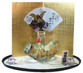 ガラス鯉のぼりと金太郎（陶器/五月人形）