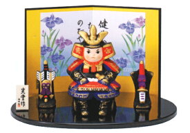 錦彩初陣大将飾り（陶器/五月人形）