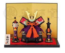 錦彩出世兜飾り（陶器/五月人形）