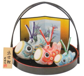 鯉のぼり福鈴家族（陶器/五月人形）