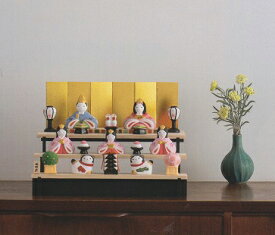 錦彩さくら雛　組み立て式三段飾り