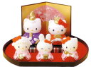 雛飾り セット ハローキティ HELLO KITTY キティ キティちゃん 立雛 出産祝い 陶器 桃の節句 雛祭 内祝 誕生日 お祝 …