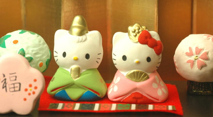 楽天市場】ミニ雛飾 セット ハローキティ HELLO KITTY キティ キティ 
