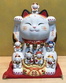 錦彩七福神招き猫8.5号