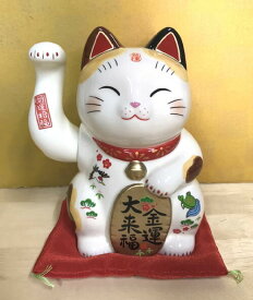 彩絵 金運大来福 招き猫