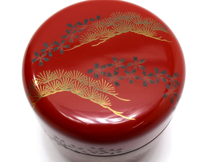 楽天市場】塚田一峰 中棗 松に梅蒔絵 【山中漆器/茶道具/棗】 : せと 