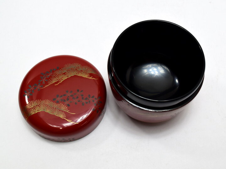 楽天市場】塚田一峰 中棗 松に梅蒔絵 【山中漆器/茶道具/棗】 : せと 