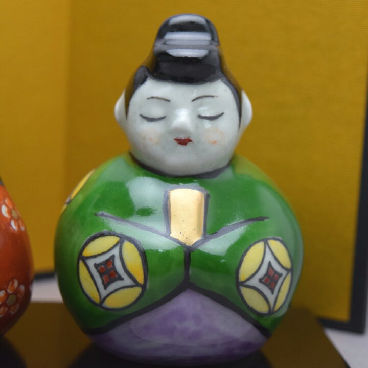 楽天市場】【雛人形 コンパクト】有田焼円左エ門窯丸雛 置物（屏風 