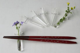 craft-u　クラフト・ユー BOSILICA ボシリカクリスタシリーズ 花はしおき　一箱6個組【一輪挿し ガラス 硝子 箸置き セット クラフトユー】