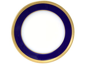 大倉陶園 ルリ片葉金蝕 シリーズ 17cmパン皿