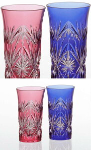 カガミクリスタル 江戸切子 ペアひとくちビールグラス 笹っ葉に星紋 24 グラス コップ 価格比較 価格 Com