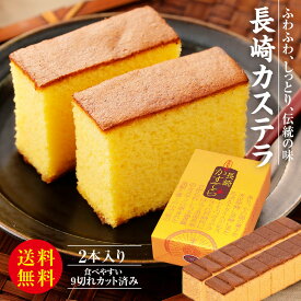＼ポイント2倍／ ギフト 内祝い 長崎カステラ 250g×2本入 （9切れカット）送料無料 プレゼント スイーツ お菓子 和菓子 カステラ 和菓子 帰省土産 かすてら 長崎 お土産 ご当地グルメ お取り寄せグルメ お福分け お歳暮