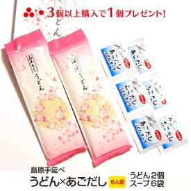 ＼1000円ポッキリ／ 3個購入で1個おまけ 新生活応援 ギフト 内祝い 送料無料 島原手延べ うどん＆あごだしセット6人前 うどん 乾麺 お試し 試食 ポイント消化 ご当地グルメ お取り寄せグルメ