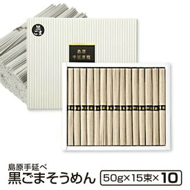 ギフト 内祝い 送料無料 島原手延べそうめん 黒ごまそうめん 15束10個入り 法人 法要 法事 島原素麺 長崎 お供え 手土産 食品 御仏前 香典返し 粗供養 出産祝い 還暦祝い 珍しいもの 御供 お歳暮